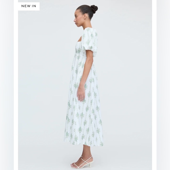 Hill House “The Matilda Dress” XS in Apple Green Basket Stripe (color) - Picture 3 of 8